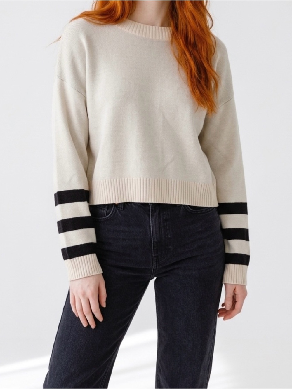 Cream Crewneck Sweater from City Blues
